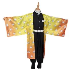 NewCosplay New Arrivals Demon Slayer: Kimetsu No Yaiba Agatsuma Zenitsu Kids Children Cosplay Costume