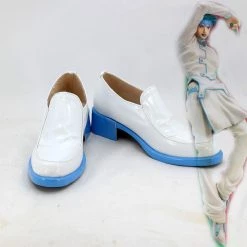NewCosplay New Arrivals JoJo‘s Bizarre Adventure Rohan Kishibe White PU Leather Shoes Halloween Carnival Cosplay Shoes