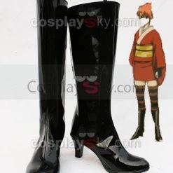 NewCosplay Gintama Kagura Cosplay Black Boots Shoes