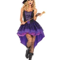 NewCosplay Halloween Sexy Purple Witch Fairy Wizard Adult Cosplay Costume New Arrivals