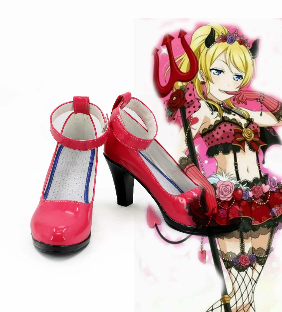 NewCosplay Love Live! Little Devil Halloween Cosplay Shoes 3 NewCosplay Love Live! Little Devil Halloween Cosplay Shoes