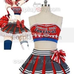 NewCosplay LoveLive! Maki Nishikino Cheerleaders Uniform Cosplay Costume New Arrivals