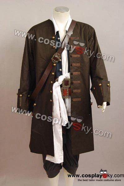 NewCosplay Pirates Of The Caribbean Jack Sparrow Costume Set Cosplay Costume 4 NewCosplay Pirates Of The Caribbean Jack Sparrow Costume Set Cosplay Costume