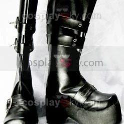NewCosplay New Arrivals Punk Rock High-heeled Heavy-bottomed Black Boots