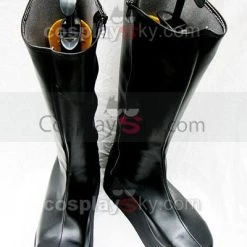 NewCosplay Punk Rock Simple Black Flat Boots Custom-Made New Arrivals