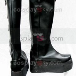 NewCosplay Punk Rock Simple Black Flat Boots Custom-Made New Arrivals
