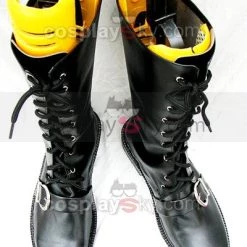 NewCosplay Punk Rock Zipper Black Boots Shoes Custom-Made