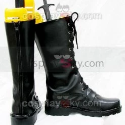 NewCosplay Punk Rock Zipper Black Boots Shoes Custom-Made