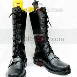 NewCosplay Punk Rock Zipper Black Boots Shoes Custom-Made