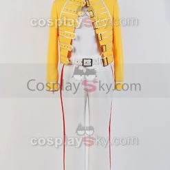 NewCosplay Queen Lead Vocals Freddie Mercury Yellow Jacket Cosplay Costume