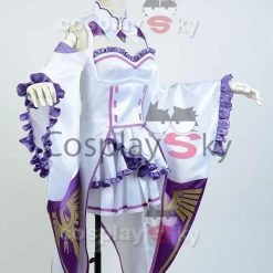 NewCosplay Re:Zero Life In A Different World From Zero Emilia Outfit Cosplay Costume