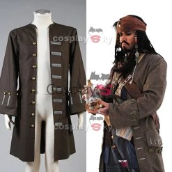 NewCosplay New Arrivals Pirates Of The Caribbean Jack Sparrow Jacket Coat Costume