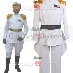 NewCosplay New Arrivals Star Wars Imperial Officer White Grand Admiral Uniform Cosplay Costume