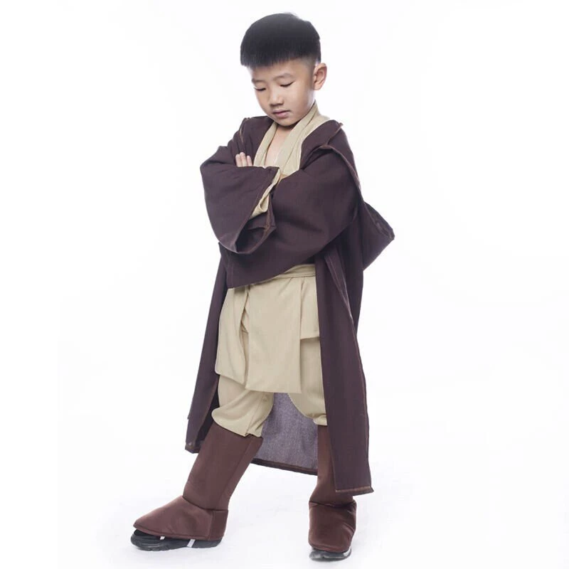 NewCosplay Star Wars Obi Wan Kenobi Jedi Child Halloween Cosplay Costume