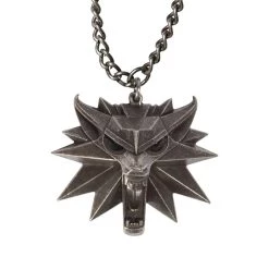 NewCosplay New Arrivals The Witcher 3:Wild Hunt Wolf Head Necklace Pendant