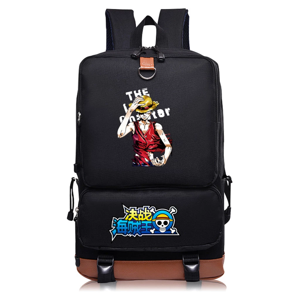 NewCosplay New Arrivals One Piece School Bag Black Backpack 7 NewCosplay New Arrivals One Piece School Bag Black Backpack