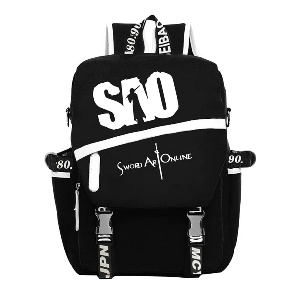 NewCosplay New Arrivals Sword Art Online SAO Messenger Bag Canvas Backpack Travel Laptop Bag 4 NewCosplay New Arrivals Sword Art Online SAO Messenger Bag Canvas Backpack Travel Laptop Bag