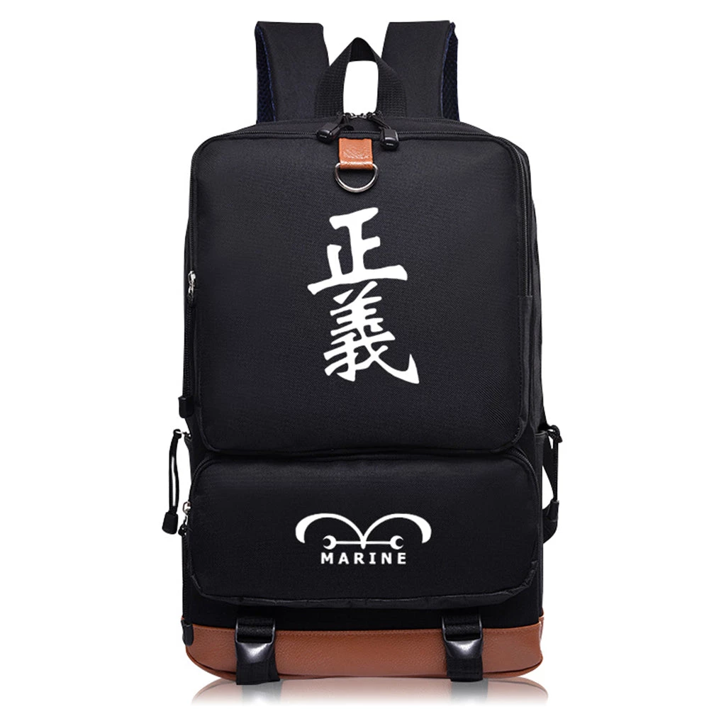 NewCosplay New Arrivals One Piece School Bag Black Backpack 5 NewCosplay New Arrivals One Piece School Bag Black Backpack