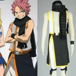 NewCosplay Fairy Tail Natsu Dragneel Muffler Scarf Cosplay Accessories New Arrivals