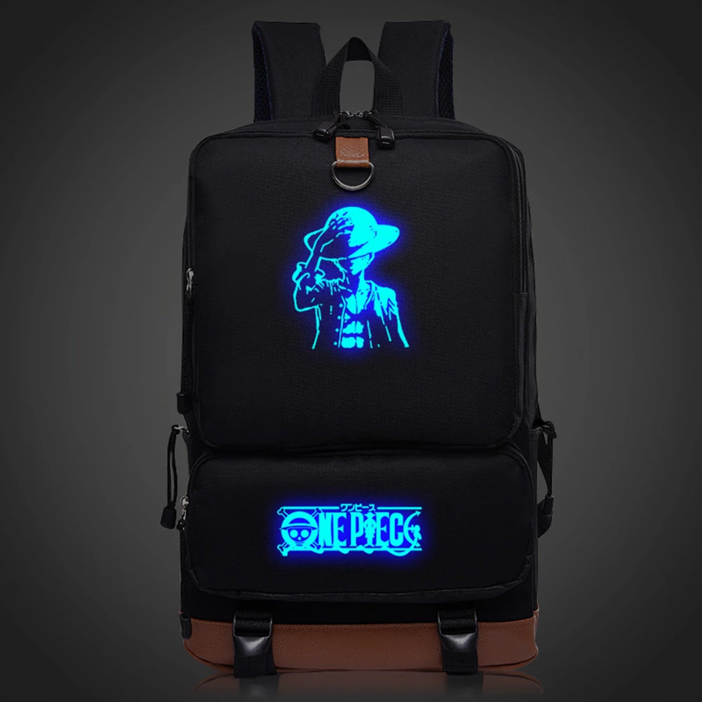 NewCosplay New Arrivals One Piece School Bag Black Backpack 4 NewCosplay New Arrivals One Piece School Bag Black Backpack