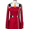 New Cosplaysky New Arrivals DARLING In The FRANXX Zero Two Code:002 Uniform Dress Cosplay Costume Red
